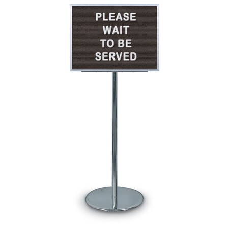 United Visual Products Corkboard, Fabric, Brnz, 2 Door, 42 x 32" UV3025-BRONZE-BLACK